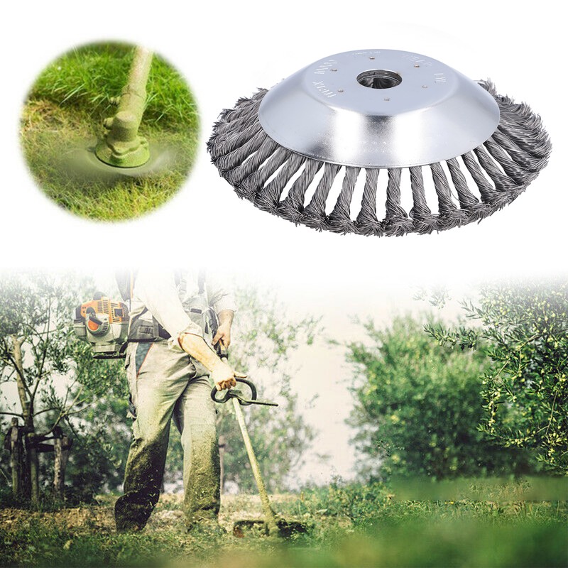 Twisted Wire Wheel Steel Garden Grass Weed Brush Cutting Head