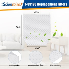 10 Pack T-03193 Cloth Filters Compatible with Makita T-03193 443060-3 LC01Z BCL180W XLC02ZB XLC02ZW XLC02RB1W XLC02R1B Cordless Vacuum, Cloth Replacement Filter Bags