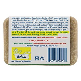 Dead Sea Warehouse - Amazing Minerals Combination Facial Skin Soap Bar, Hand Crafted with Deep Cleansing Dead Sea Mud  Soothing Dead Sea Salts (5.2...