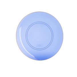 LUXE PARTY NYC Plastic 30 Pack Dinnerware Plates | Disposable| 7.5"| Salad Plate| Appetizer | Dessert| Partyware| Party Supplies | Holidays | Blue and Gold