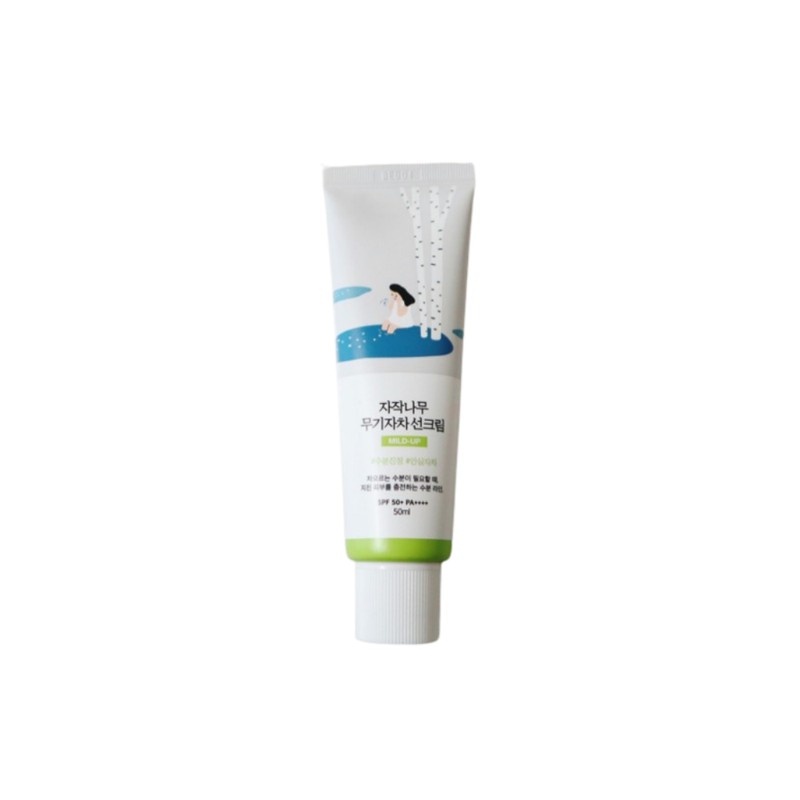 Round Wrap Sun Cream 50ml+50ml Birch Moisture Inorganic Sunscreen 1+1