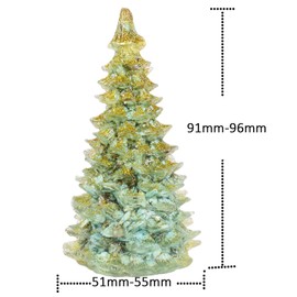 KYEYGWO Howlite Turquoise Healing Crystal Mini Christmas Tree with Tumbled Stones, Stone Christmas Tree Ornament, Christmas Decoration, Artificial Christmas Tree, Table Decoration for Home, Shop,
