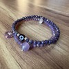 Agálea | Set 2 Pulseras Ojo Turco de Plata de