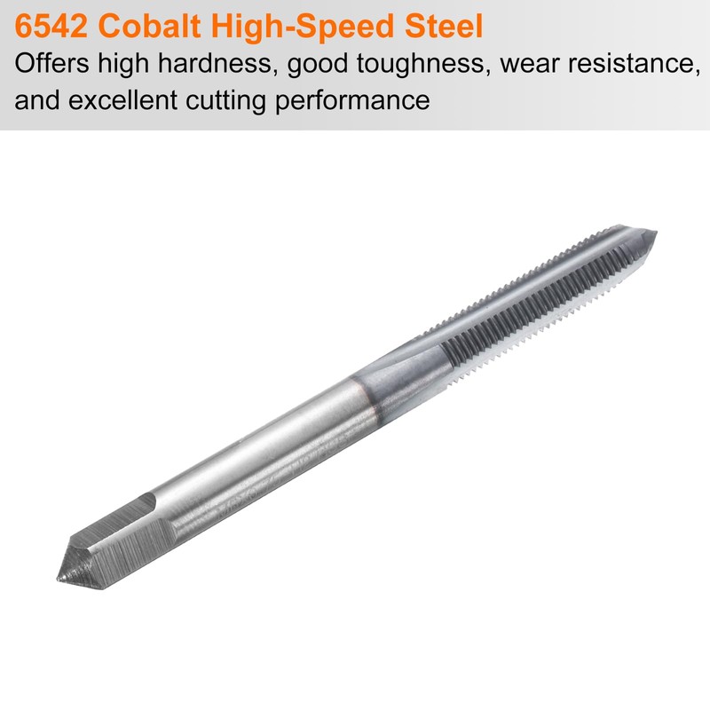 sourcing map M6x0.75 Metric Thread Tap 6542 Cobalt High-Speed Steel