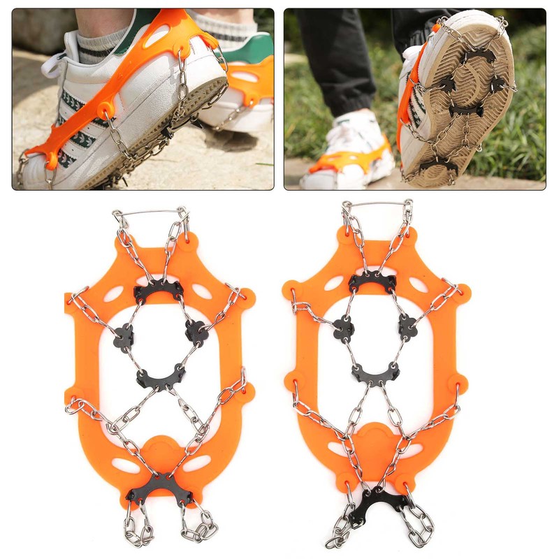 1 Pair 8 Teeth Crampons AntiSlip Traction Ice Cleats Snow