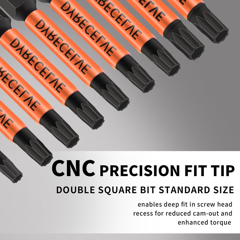 Professional 10-Pack 8 Point Torx Star & Double Square Bit
