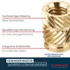 Turmberg3D - Gewindeeinsatz M2.5 (50 Stück) / M2,5x4 Messing Gewindebuchsen/Einschmelzmutter