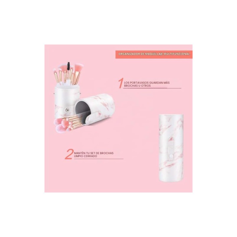 DUAIU Juego de Brochas de Maquillaje 16Pcs Pinceles de Maquillaje