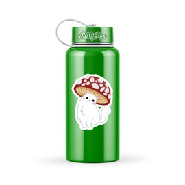 3" vinyl sticker - Mushroom Cat cute kitty cottage core waterbottle laptop scrapbook planner bujo gift waterproof matte