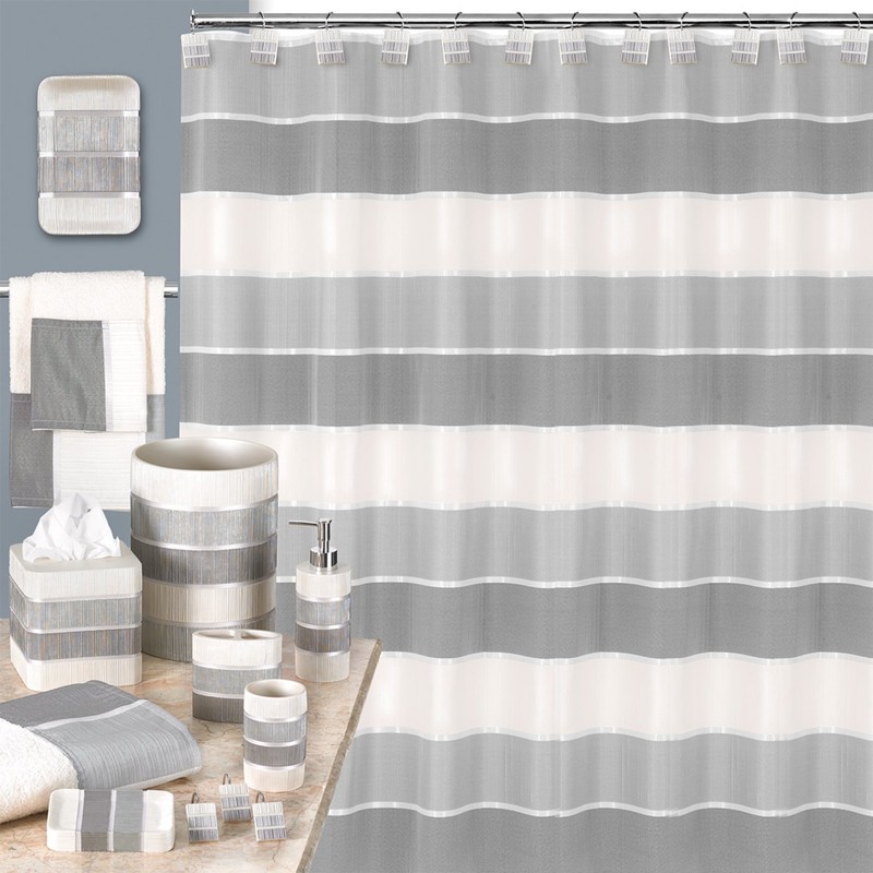 Popular Bath Modern LINE, Shower Hooks, Grey