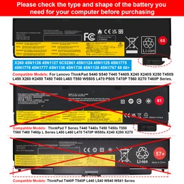 Fancy Buying 0C52861 0C52862 Battery for Lenovo Thinkpad L450 L460 L470 T440 T440s T450 T450s T460 T460P T470P T550 T560 K2450 S440 S540 P50S W550 W550S X240 X250 X260 X270 Series 45N1128 45N1734