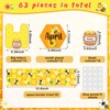 Kosiz 63 Pcs Bee Themed Birthday Bulletin Board Sets Paper