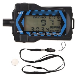 LED Handheld Tachometer Blue Backlit High Accuracy Easy Operation Propeller Speed Tester with Lanyard for RC Drone