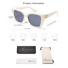 AMOMOMA Oversized Square Cat Eye Sunglasses for Women Trendy 70s
