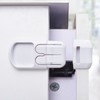 No-Drill Drawer and Cabinet Security Lock 2-Pack White 10ea