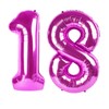 40 Inch Large 18 Balloon Numbers Rose Purple Big Foil