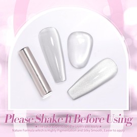 Born Pretty Magnetic Gel Nail Polish Moonlight White Cat Magnetic Eye Gel Polish White Auroras Nail Polish Nail Art Vanish 15ML