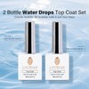 3D Water Drop Gel Top Coat, 2x18ml No Wipe Glossy