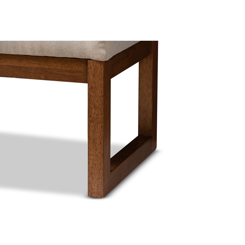 Baxton Studio Rayline Bench, Light Beige
