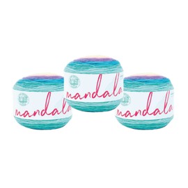 Lion Brand Yarn Mandala Yarn, Multicolor Yarn for Crocheting and Knitting, Craft Yarn, 3-Pack, Nifflers