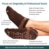 Muezna Men's Non-Slip Yoga Socks, Anti-Skid Pilates, Barre, Bikram Fitness