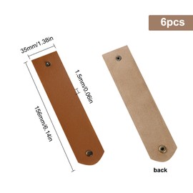 GORGECRAFT Leather Napkin Rings, Set of 6, Rustic Brown Napkin Rings, Napkin Buckle Holder for Wedding Valentine's Day, Birthday Dinner Party, Home Textiles