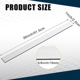 Zonon 2 Pcs 6061 Aluminum Flat Bar 5/8 Thickness x 1'' Width x 36'' Length General Purpose Plate Metal Aluminum Bar