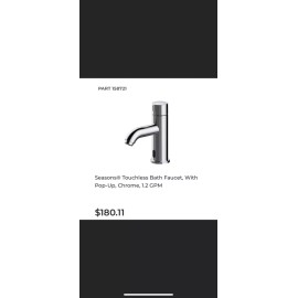 Seasons Touchless Bathroom Sink Faucet With Drain Chrome 158721