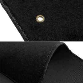 Unbranded Fits 01-06 Acura MDX Black Floor Mats Nylon Carpet Front Rear 3PCS w/ Red Sport