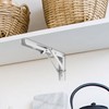2 Pcs Folding Shelf Brackets Heavy Duty, Foldable Metal Wall