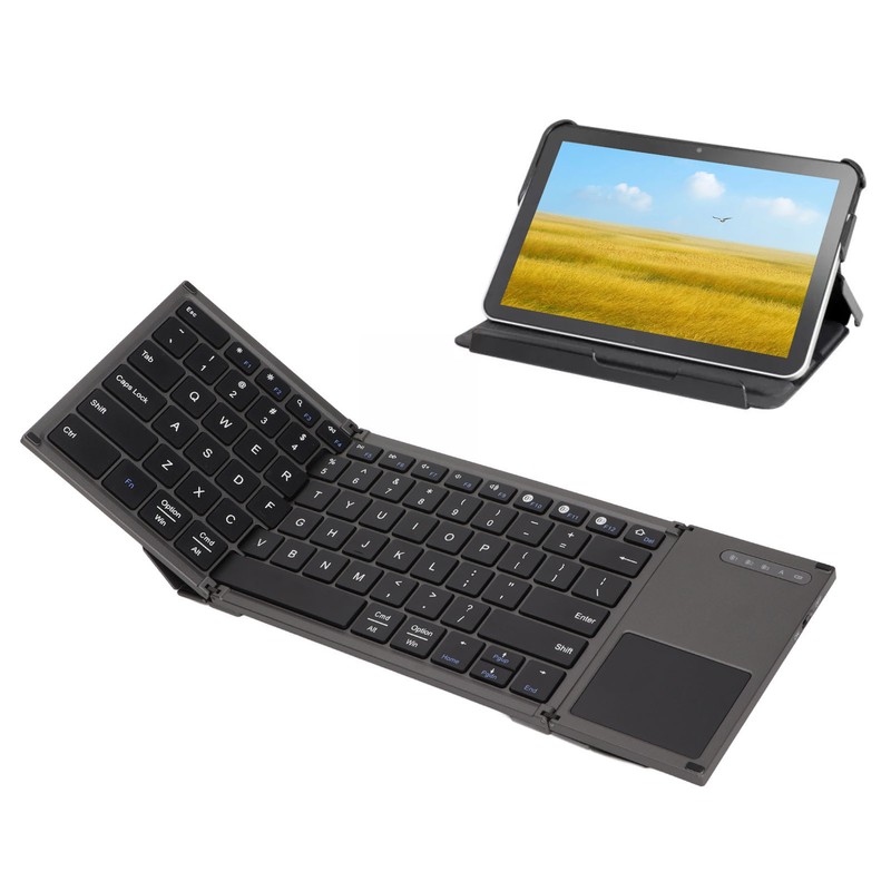 Wireless Keyboard 78 Keys Ultra Thin Folding Design Keyboard with