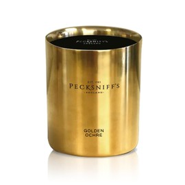 Pecksniffs Golden Ochre Scented Candle - Luxurious Honey & Amber Aroma, 180g/6.34 oz - Perfect for Relaxation & Elegant Atmospheres