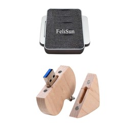 FeliSun Customized wooden Heart USB3.0 Flash Drive Pendrive 64GB 32GB 16GB High Speed U Disk Memory Stick External Storage Photography Wedding Gifts