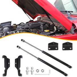 RERPRO Hood Struts Lift Support Assist Kit Compatible with 2018-2024 2025 Jeep Wrangler JL Gladiator JT Accessories Front Hood Quick Gas Charged Shocks Springs Prop Rod Replacements, 1 Pair Black