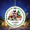 Farm Lover Ornament Gift, Customized Farmer Christmas 2024 Keepsake Ornament