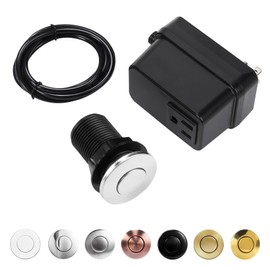 CLEESINK Garbage Disposal Air Switch Kit Sink Top Switch, Stainless Steel Polished, Short/2" Button