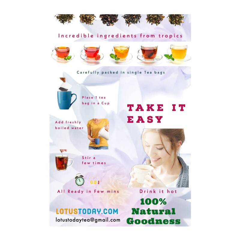 Hibiscus Tea Dried Hibiscus Sabdariffa Flowers in 21 Tea Bags