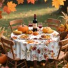 Eikione Thanksgiving Tablecloth, Round Fall Tablecloth 60 Inch, Pumpkin Table