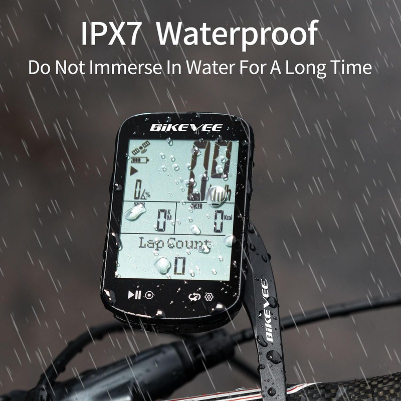 Bikevee Wireless GPS Cycle Computer, Bicycle Speedometer & Odometer, Auto