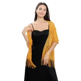 FAIRYGATE Wrap Scarfs for Women Soft and Comfortable Fabric Polyester Shawls and Wraps for Womens Wedding like Chiffon Scarf Match to Bridesmaid Dress Shawl Shawls for Weddings UC0710