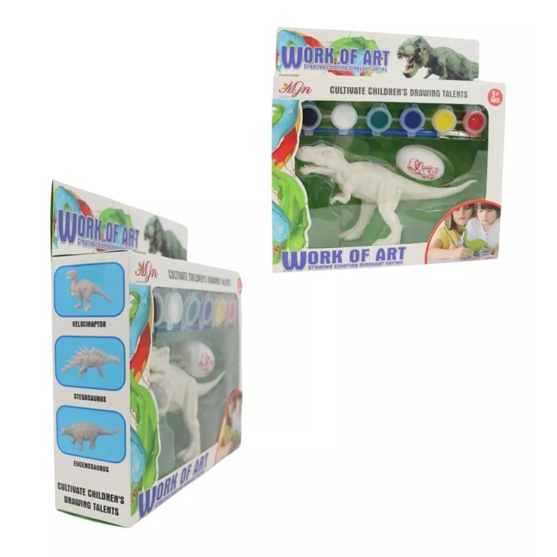 Terra Work Of Art- Figura De Dinosaurio T-rex Para Pintar