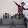 SUPERDANT Cityscape Wall Stickers City Buildings Silhouettes PVC Wall Art