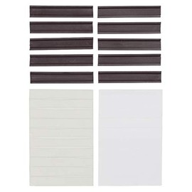 Nobo Magnetic Name Holder, Pack of 10, 80 x 15 mm, Grey, 1901124