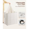 Greenstell Laundry Hamper with lid, No Install Needed, 130L Wicker