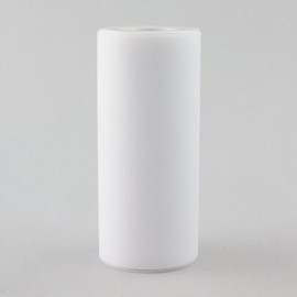 Ben Collection 6 Inch X 25 Yards Tulle Fabric Rolls for Party and Craft (White)