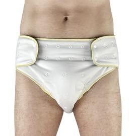 Adult Fitted Cloth Diaper: Incontinence Special Needs Washable Protective Briefs for Women and Men (Fitted Diaper, Small)