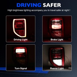 Tail Lights, Compatible with 2021 2022 2023 Ford Bronco Sport, Replace M1PZ13405A M1PZ-13405-A Led Driving Running Parking Barke Turn Signal Lamps Rear Left Driver Side Taillamps Taillights Assembly