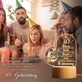 30th Birthday Woman Man Gifts for 30th Birthday - Acrylic Night Light Gifts Decoration, 1994 30th Birthday for Best Boyfriend, Boyfriend, Girlfriend, Husband, Wife, 30th Birthday Gift Ideas