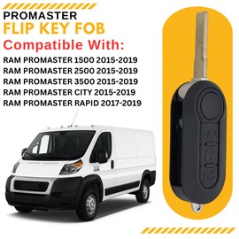key2u, Marelli BCM 3-Button Remote flip Key fob Replacements for Various Models Including RAM Promaster, RAM Promaster City, RAM Promaster Rapid, Fiat 500L, Fiat Ducato, and Fiat Bravo.