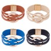 ANATTASOUL Pack of 4 Circle Wrap Bracelets in Boho Style,